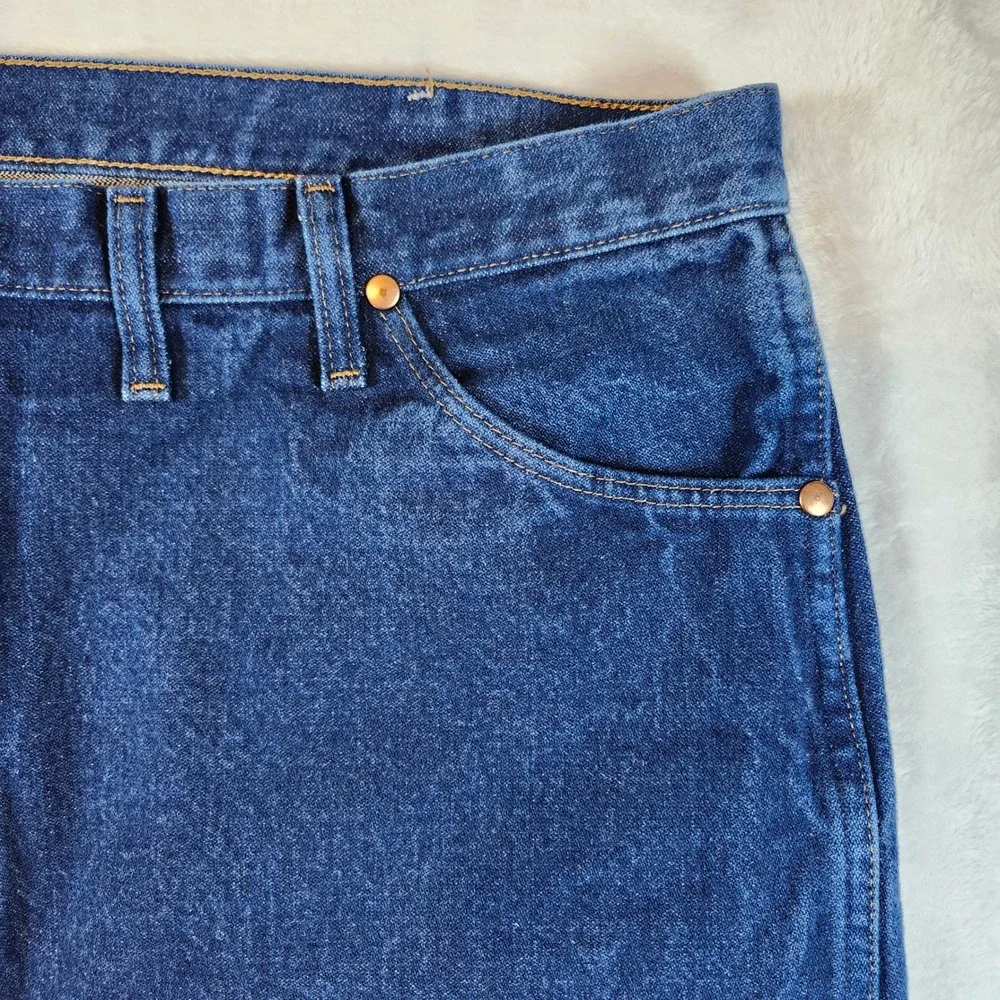 Wrangler Cowboy Cut Jeans Mens44x32‎ Blue Excellent Straight Leg Denim 13MWZ